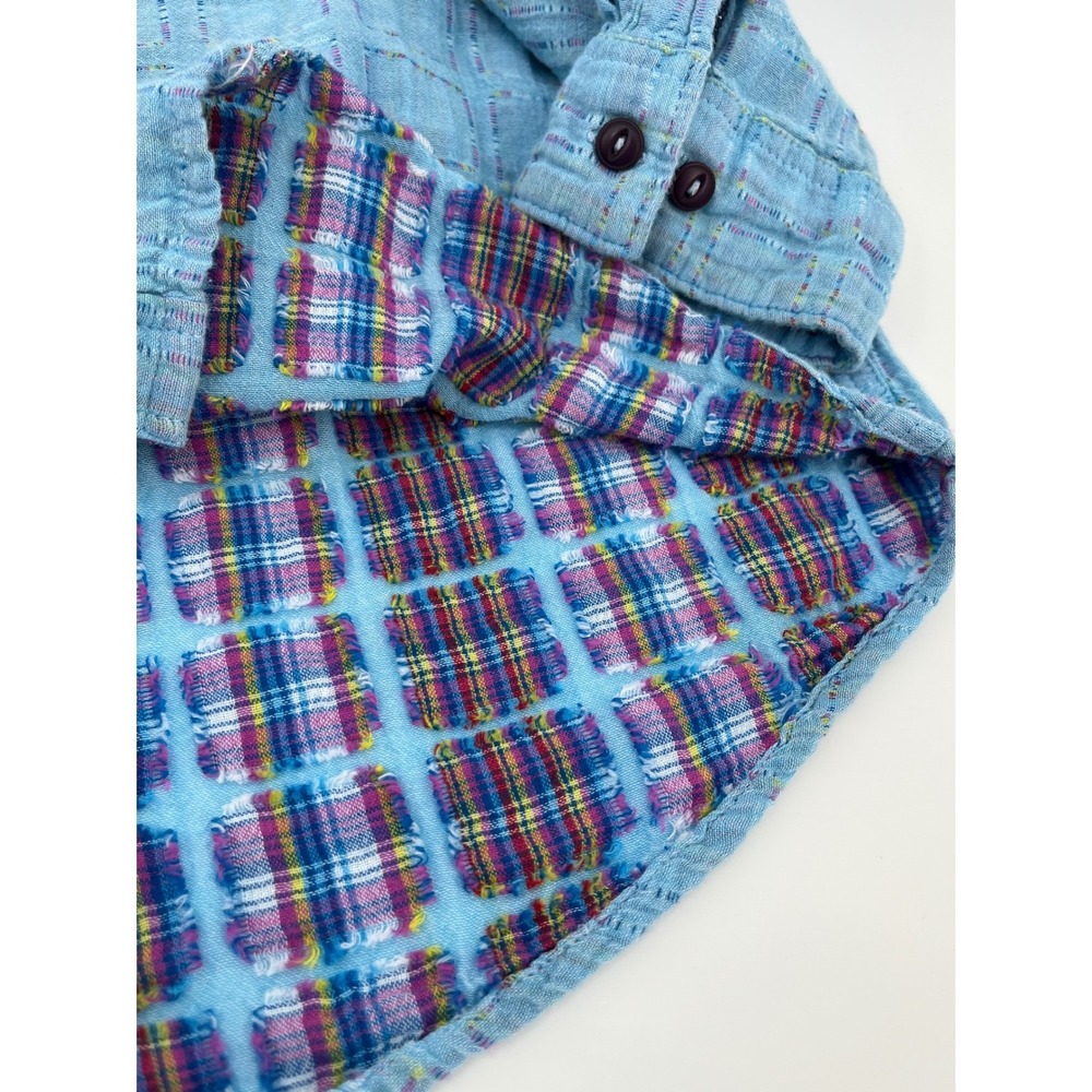 Carbon2Cobalt Button Down Shirt Mens L Blue Textured Double Cloth RN125641 - Picture 7 of 9